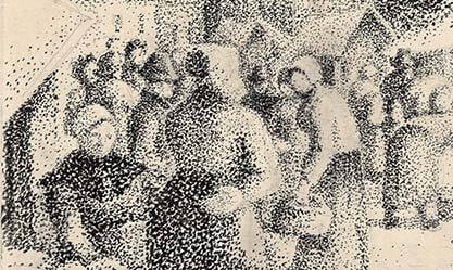 Image: Camille Pissarro, “Marketplace in Pontoise”, 1886.