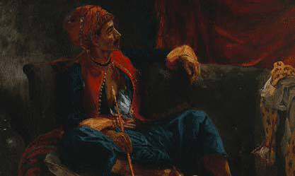 Image: Eugene Delacroix, “The Smoker”.