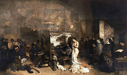 Image: Gustave Courbet, “L'Atelier du peintre”, 1855.