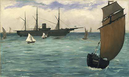 Image: Édouard Manet, “Le Kearsarge à Boulogne”, 1864.