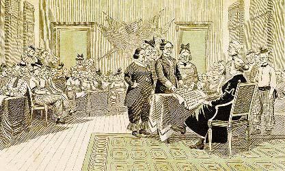 Image: Samuel Ehrhart, "Signing the declaration of their independence", 1910.