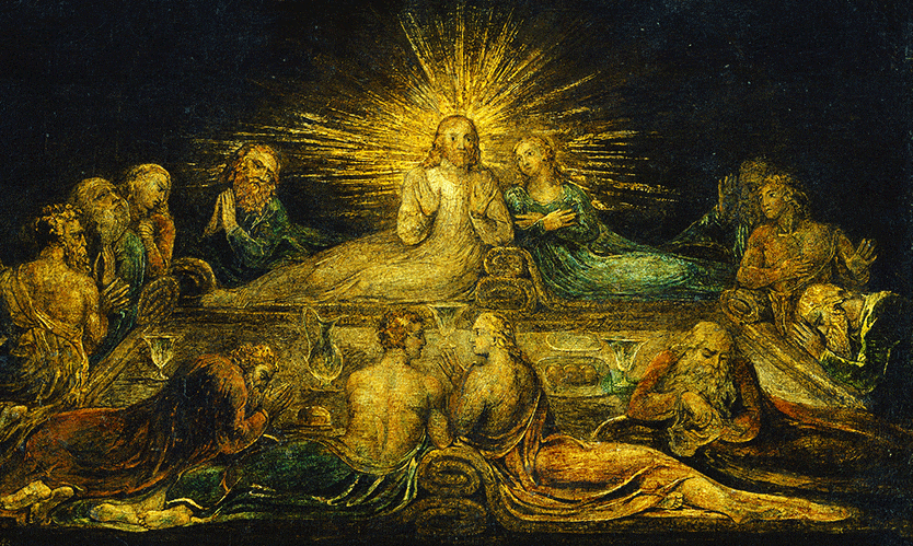 Image: William Blake, "The Last Supper", 1799.