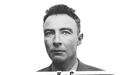 Image: “Robert Oppenheimer's mugshot from Los Alamos”, 1943.
