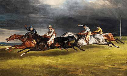Image: Theodore Gericault, “Horse Race at Epsom”, 1821.